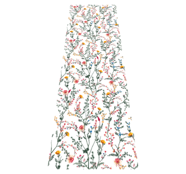 Tynt minimalistisk hage vinyl teppe blomster og planter - Tenstickers