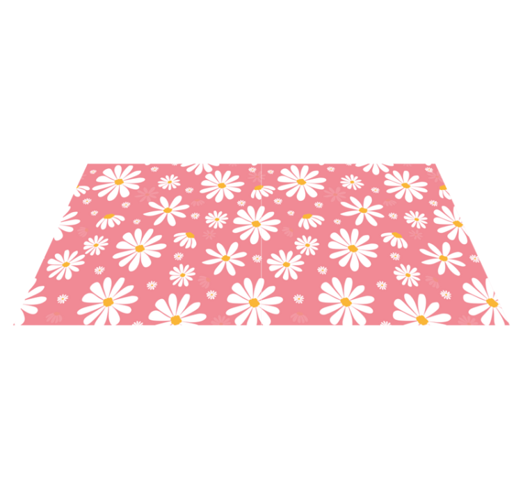 Vinyl teppe blomster og planter vintage tusenfryd - Tenstickers
