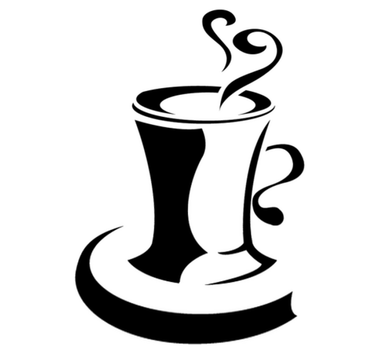 Vinyl teppe kjøkken kaffe med hjerte - Tenstickers