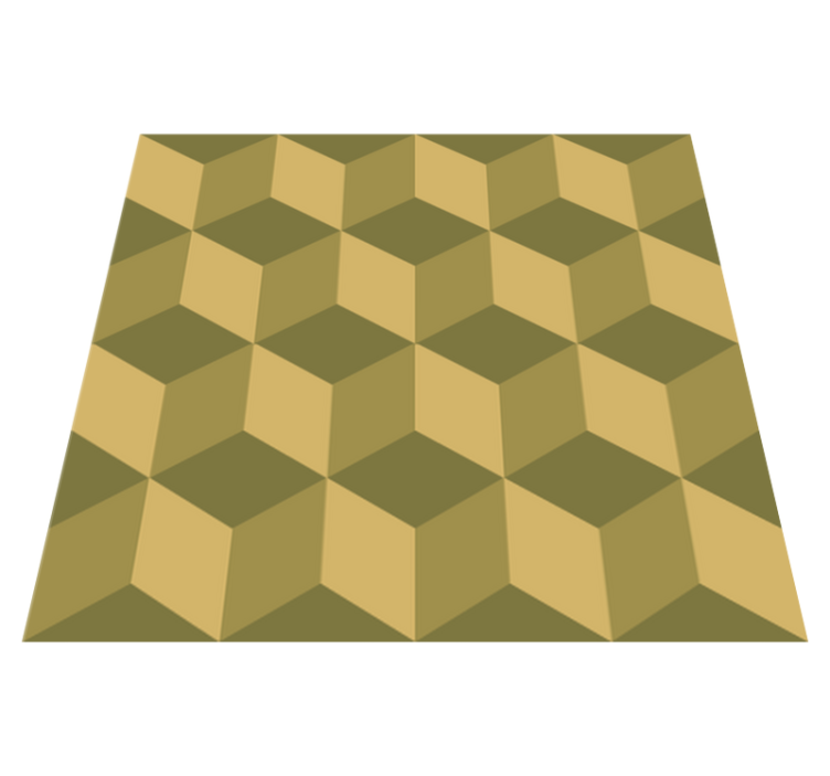 Vinyl teppe spiserom beige 3d terninger - Tenstickers