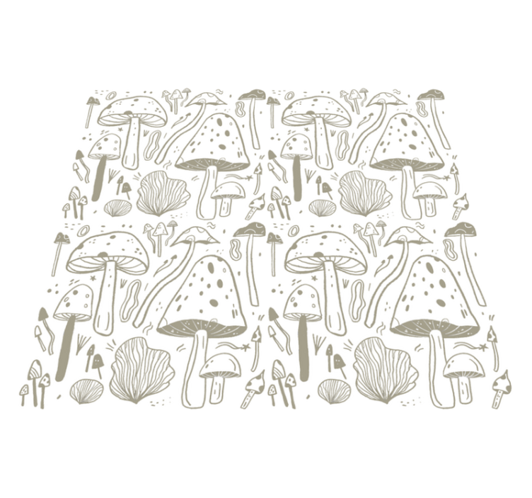 Vinyl teppe spiserom beige soppmønster - Tenstickers