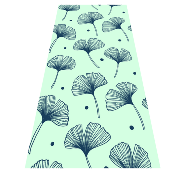 Vinyl teppe kjøkken blomster blå farge - Tenstickers