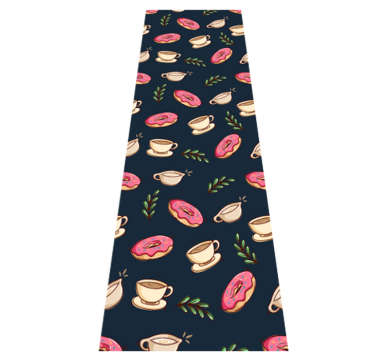 Dessert og kaffe bakgrunn vinyl teppe kjøkken - Tenstickers