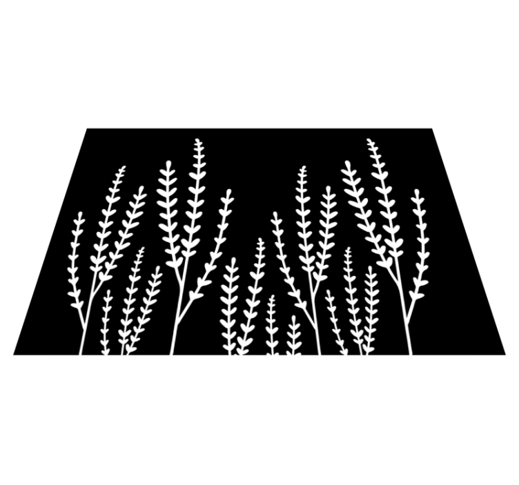 Bad vinyl teppe svart og hvit spiker - Tenstickers