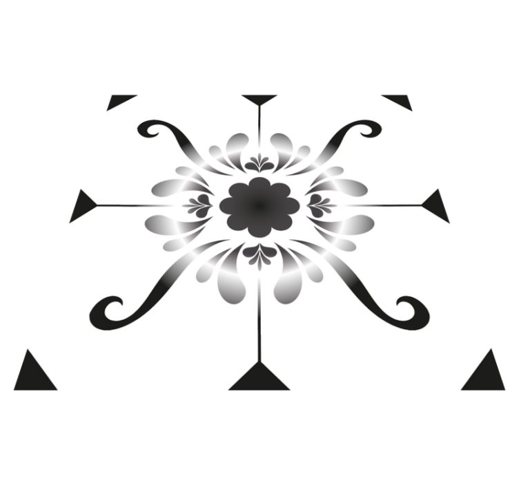 Bad vinyl teppe med flis mønster - Tenstickers