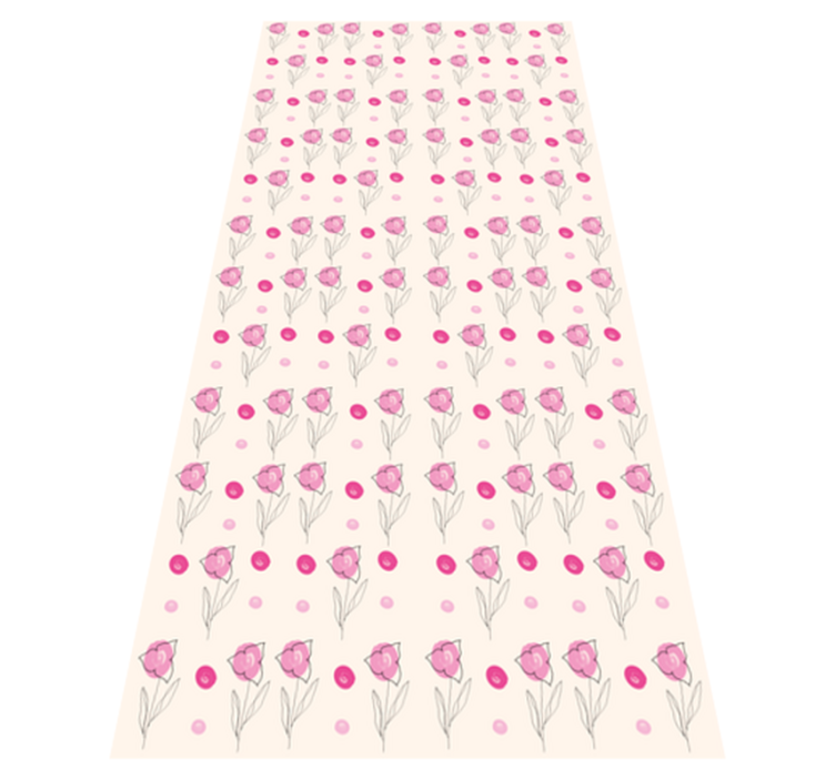 Vinyl teppe blomster og planter bugambilia patrón - Tenstickers