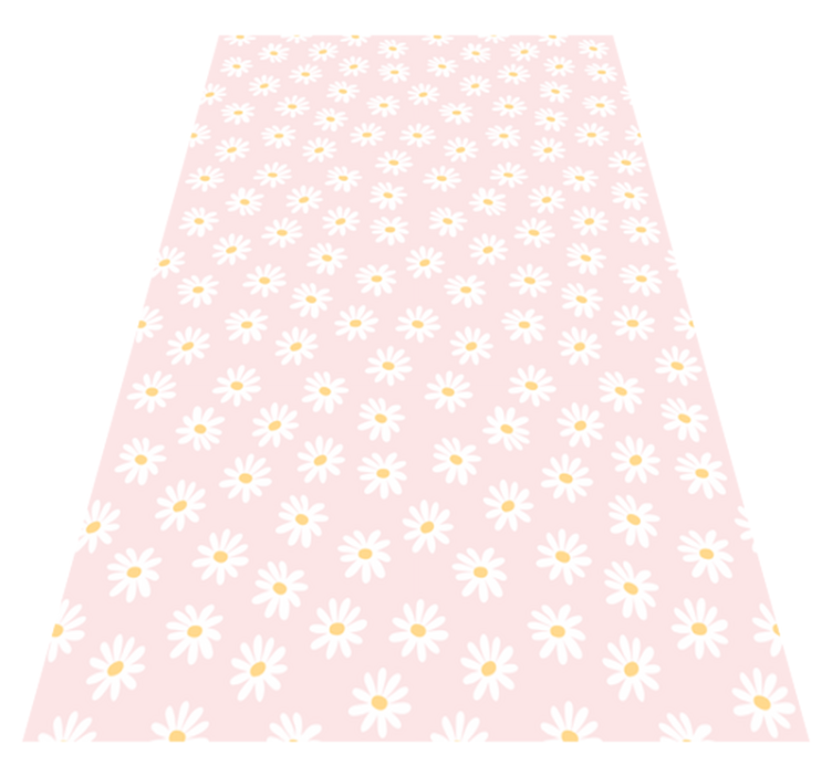 Daisy blomstermønster vinyl teppe blomster og planter - Tenstickers