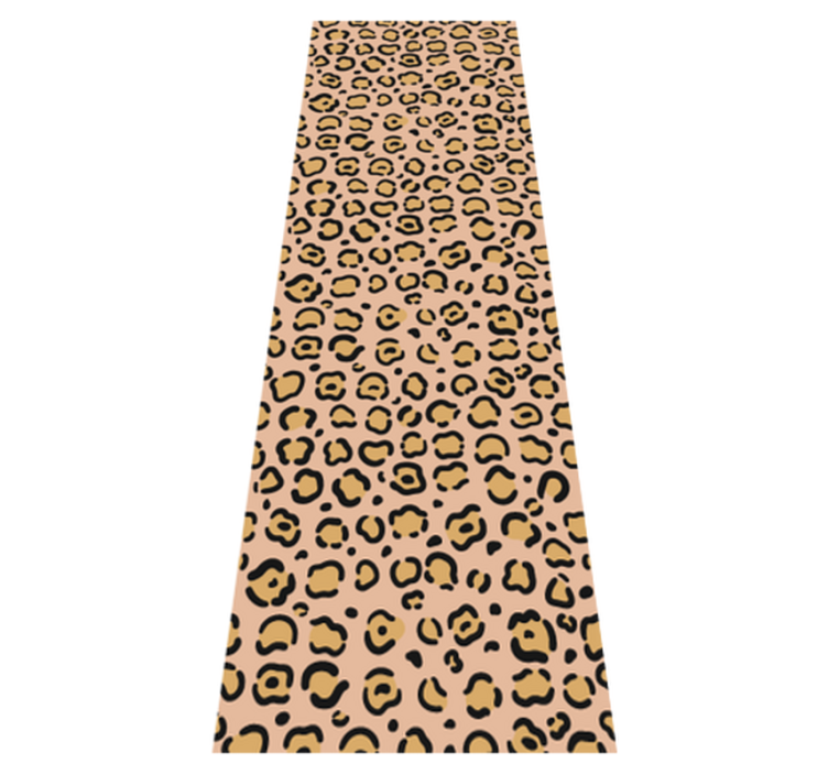 Vinyl teppe dyreavtrykk leopard pastellfarge - Tenstickers