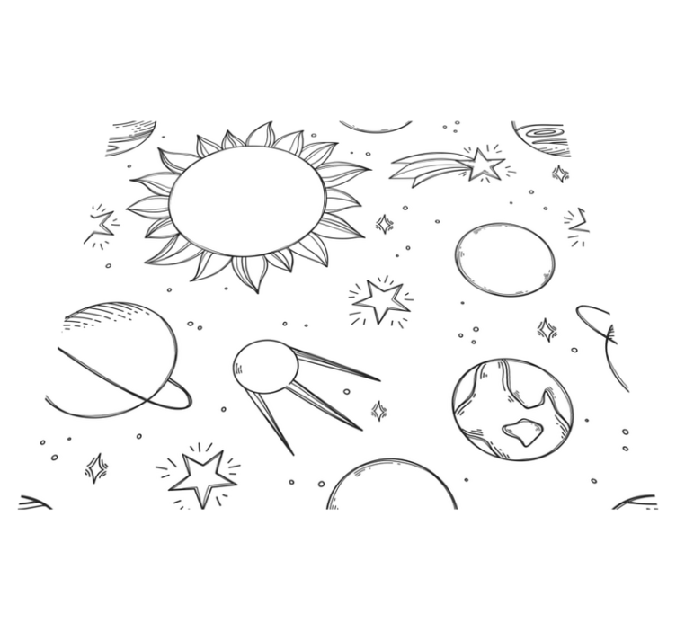 Barnas rom med vinyl teppe stjerner - Tenstickers