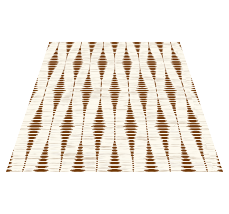 Vinyl teppe geometrisk sjokoladebrun rabaul ikat - Tenstickers