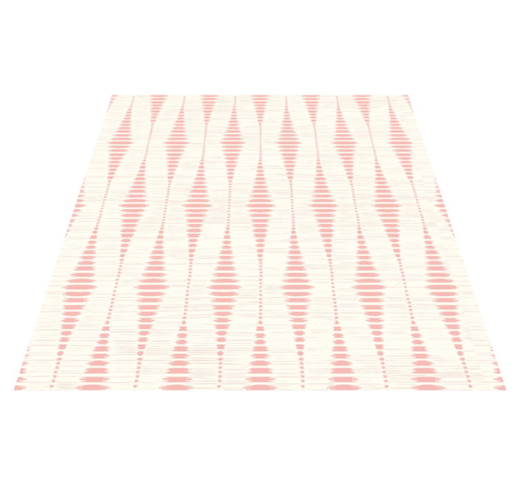 Vinyl teppe geometrisk pastellrosa rabaul ikat - Tenstickers