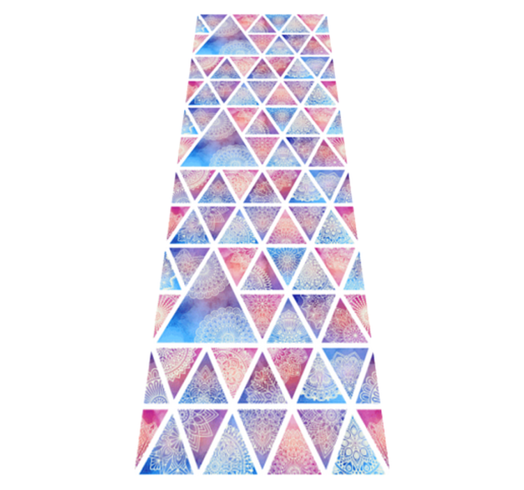 Vinyl teppe geometrisk etnisk blomstertriangler - Tenstickers