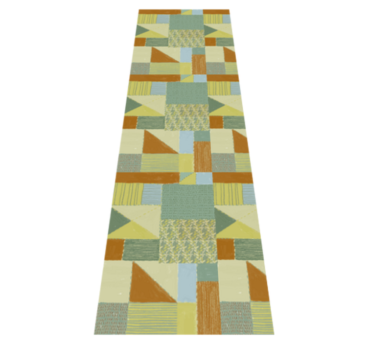 Vinyl teppe geometrisk fargerik trekant patchwork - Tenstickers