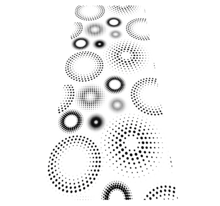 Vinyl teppe geometrisk prikkete mønster - Tenstickers