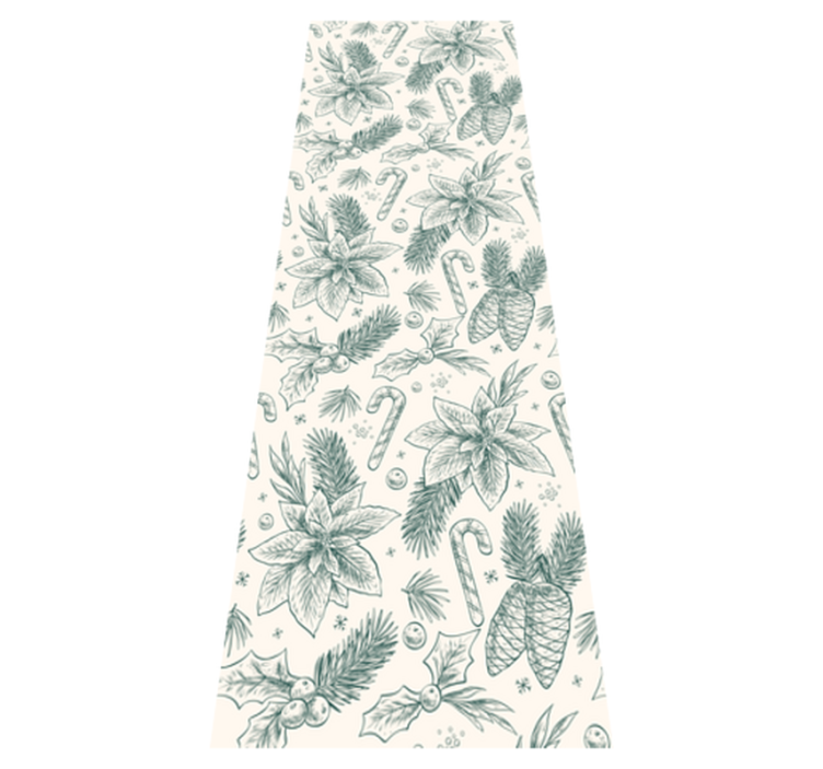 Jul vinyl teppe håndtegnet gave mønster - Tenstickers