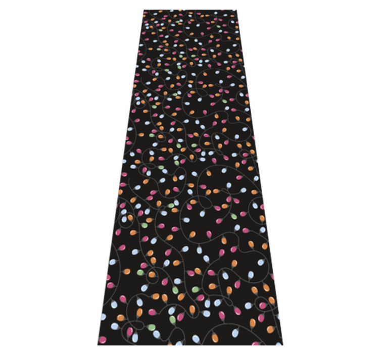 Jul vinyl teppe med lysende juledekorasjoner - Tenstickers