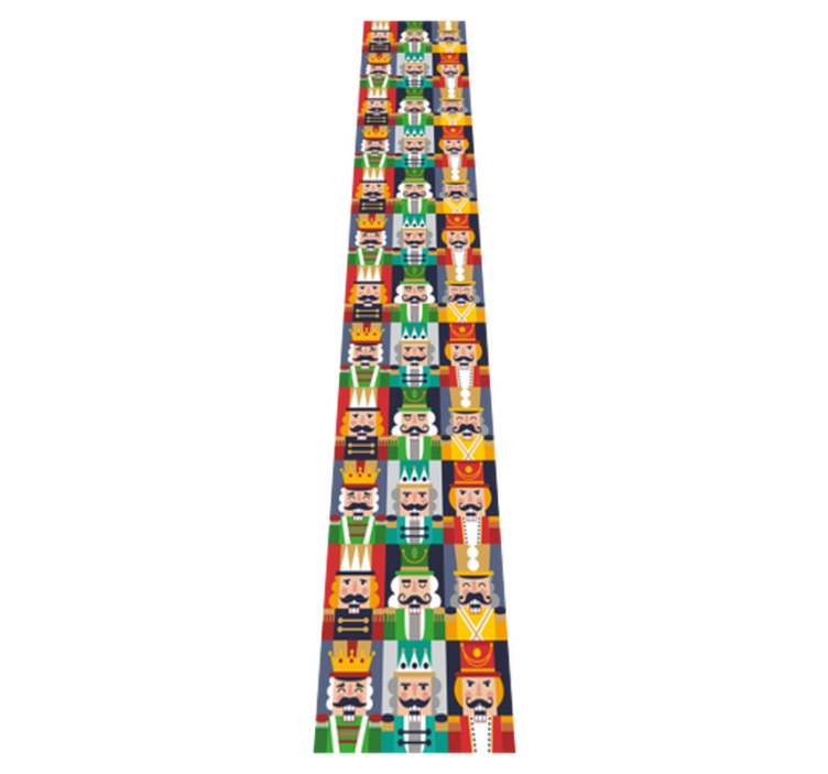 Jul vinyl teppe med nøtteknekker rammer - Tenstickers