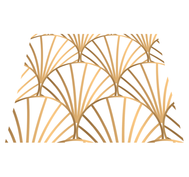 Vinyl teppe soverom i art deco hvit og gull - Tenstickers