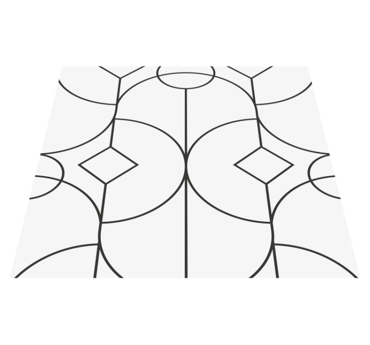 Vinyl teppe soverom klassisk stil elegant mønster - Tenstickers