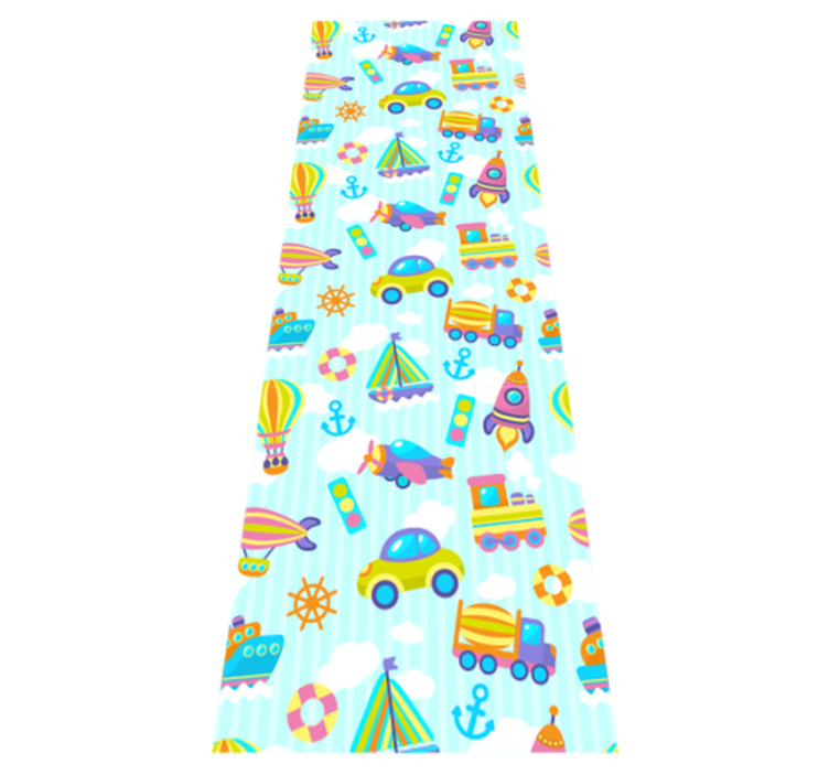 Søtt bilmotiv vinyl teppe soverom - Tenstickers