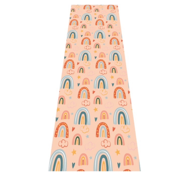 Vinyl teppe soverom barnemotiv regnbue lys bakgrunn - Tenstickers