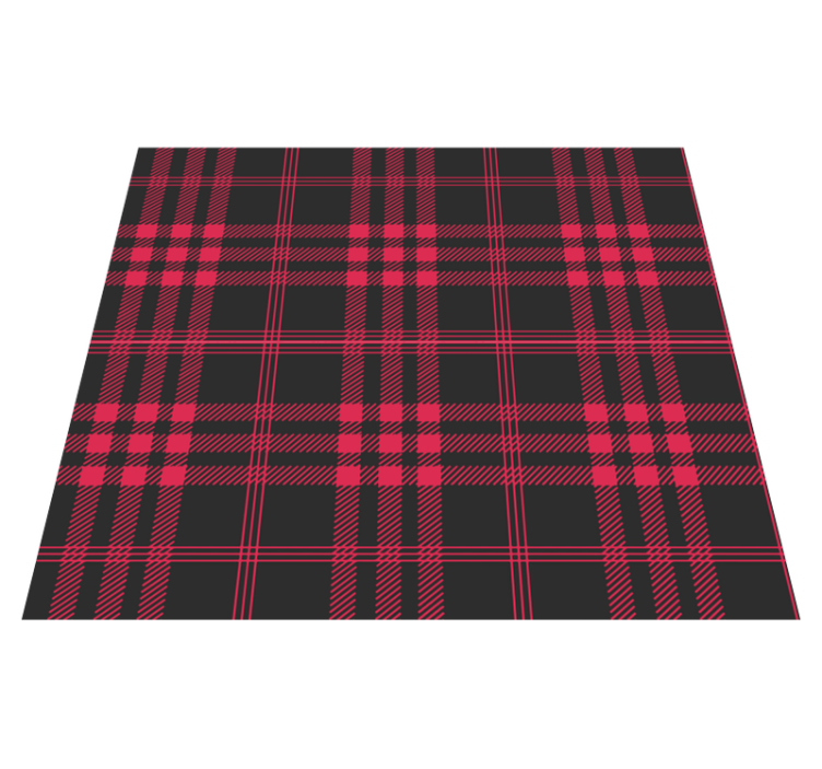Vinyl teppe soverom jule tartan mønster - Tenstickers