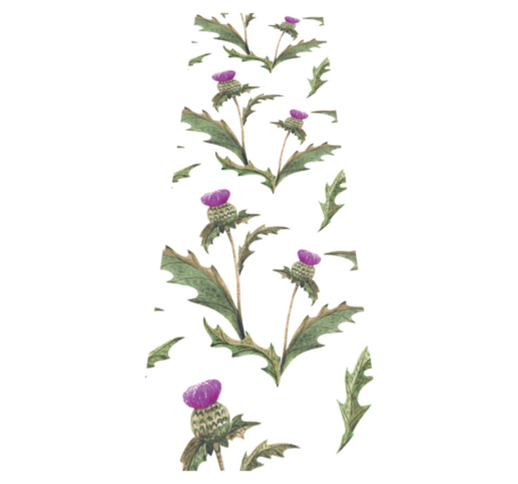 Vinyl teppe soverom skotske tistler - Tenstickers