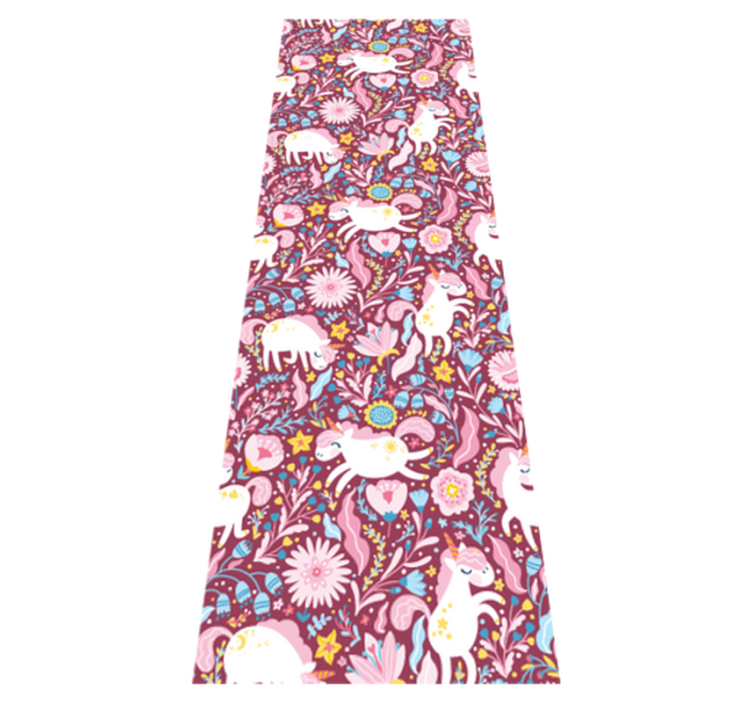 Vakkert mønster med unicorn dyr vinyl teppe soverom - Tenstickers