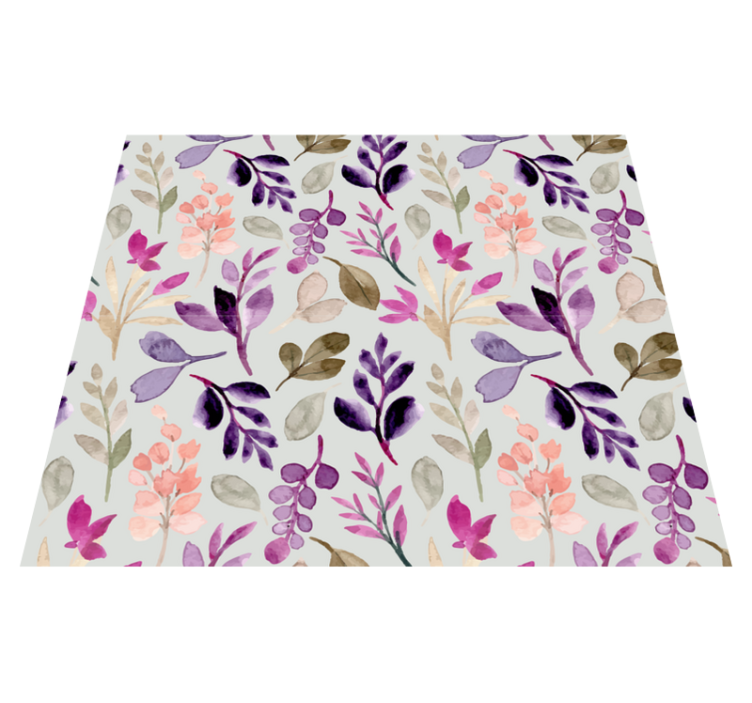 Vinyl teppe soverom blomstrete myke farger - Tenstickers