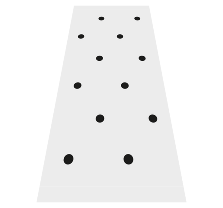 Vinyl teppe soverom nordisk stil svarte prikker - Tenstickers