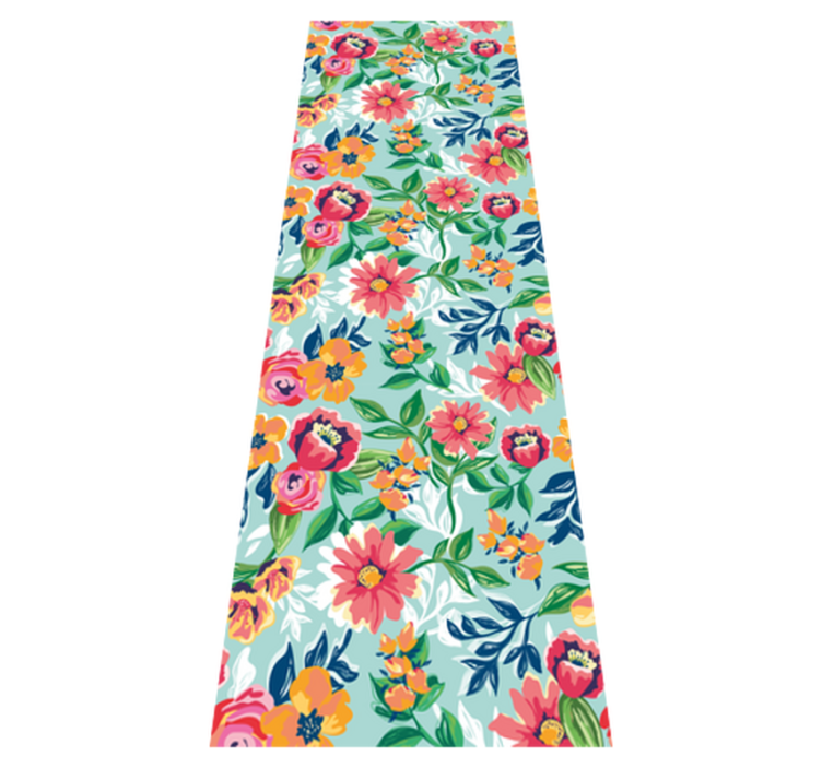 Fargerikt vilt mønster vinyl teppe soverom - Tenstickers