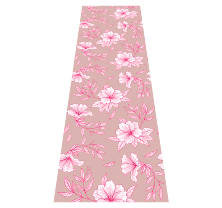 Vinyl teppe soverom neon rosa lotus - Tenstickers