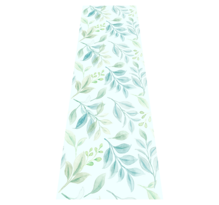 Grønne tynne blader vinyl teppe soverom - Tenstickers