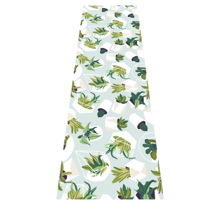 Grønn kaktus vinyl teppe soverom - Tenstickers