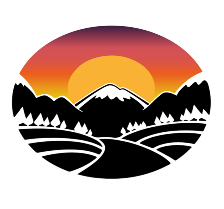 Fjell og skog vinyl teppe natur - Tenstickers