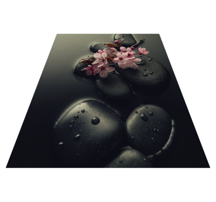 Vinyl teppe natur zen atmosfære med stein til toalett - Tenstickers