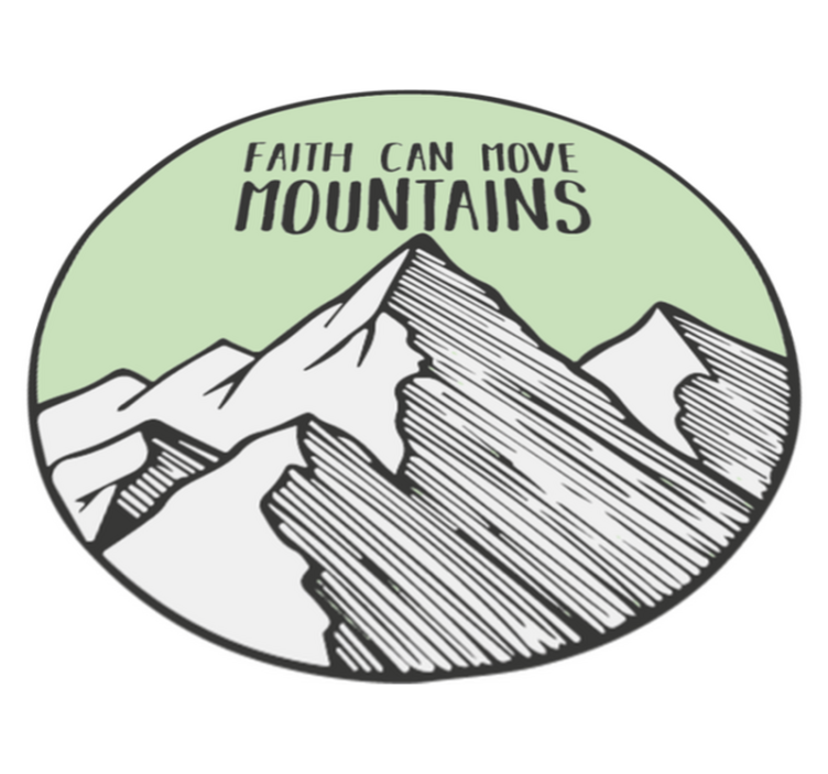 Vinyl teppe natur tro kan flytte fjell - Tenstickers