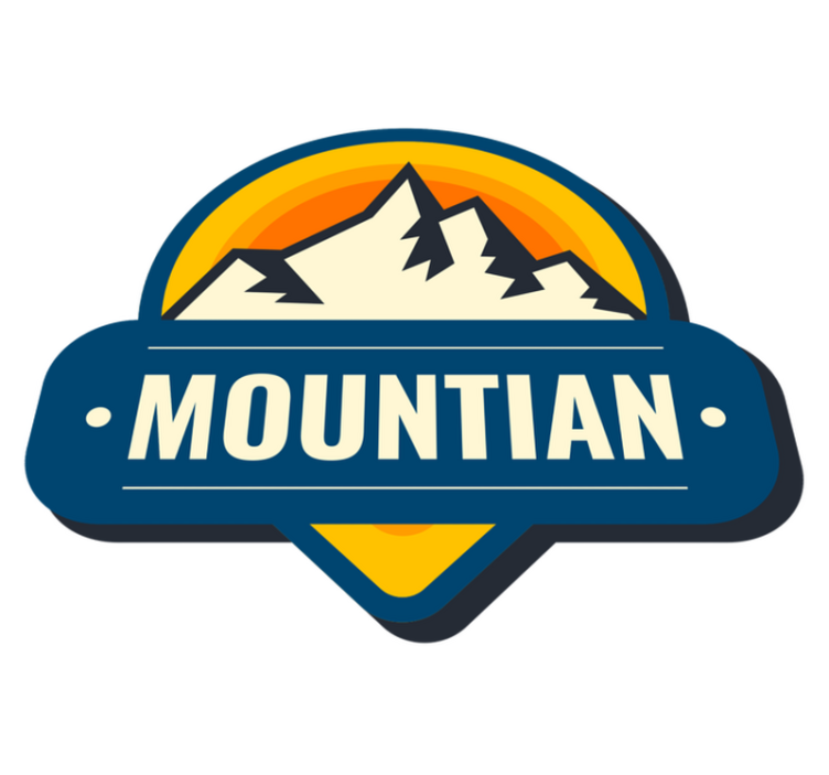 Vinyl teppe natur med motorhjem fjelleksploratorer logo - Tenstickers