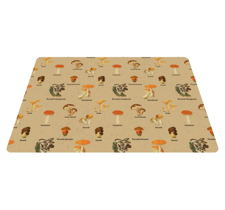 Vinyl teppe natur vintage sopptyper - Tenstickers