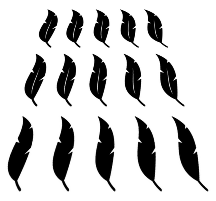 Flytende fjærmønster vinyl teppe natur - Tenstickers