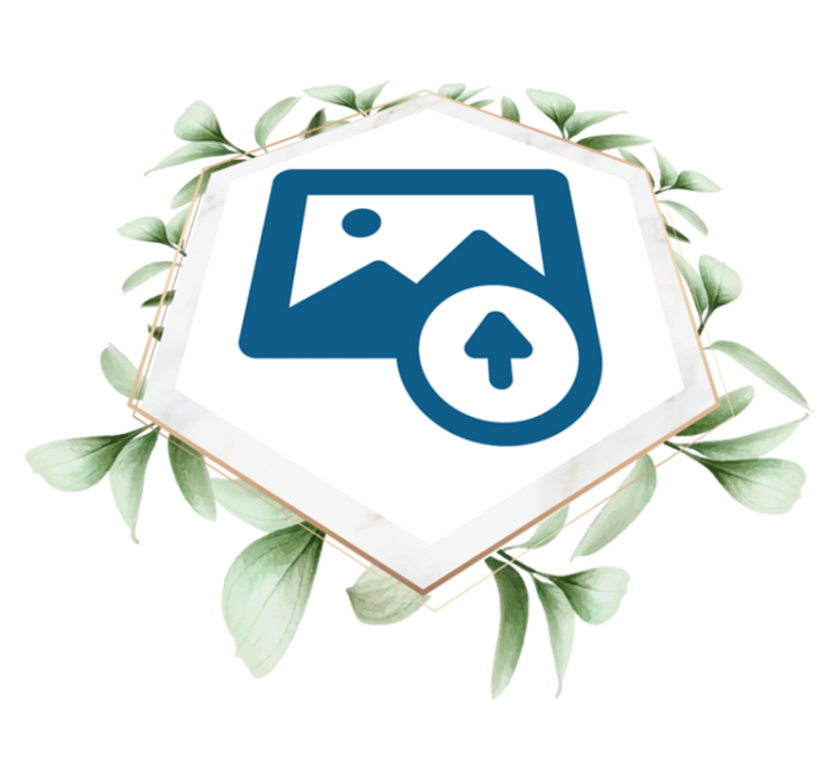 Vinyl teppe natur kvinne med blader - Tenstickers