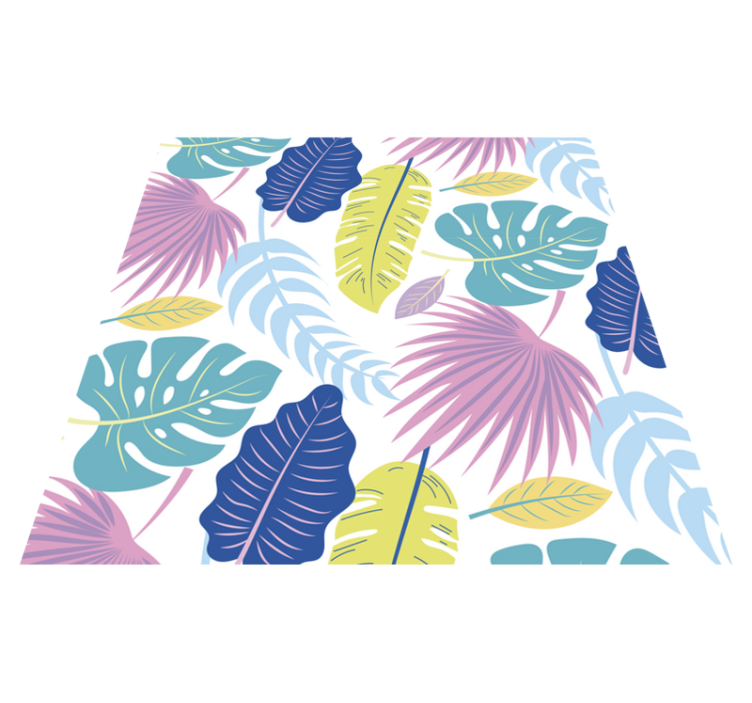 Fargerike bladmønstre vinyl teppe natur - Tenstickers