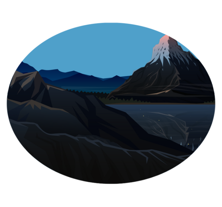 Vinyl teppe natur fjellandskap utsikt - Tenstickers