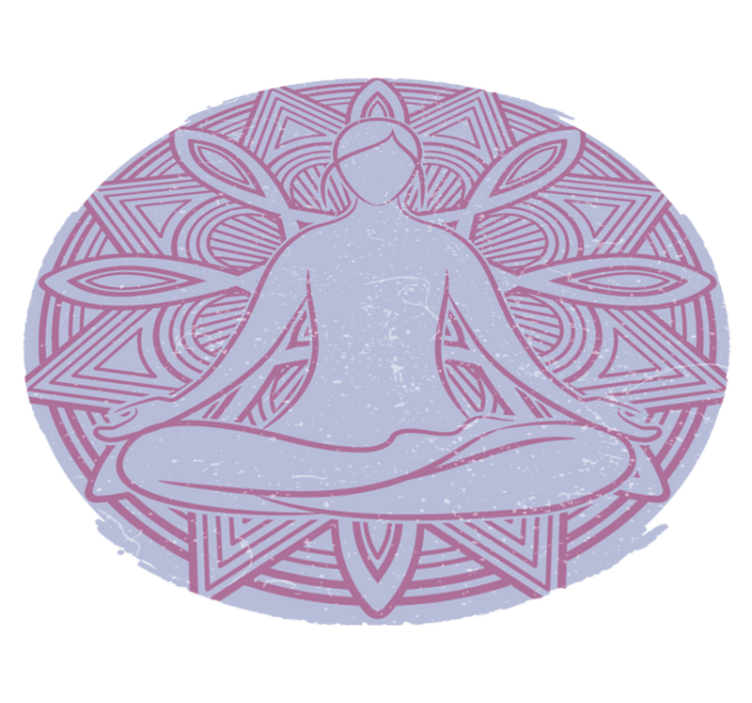 Vinyl teppe natur meditative figur mandala - Tenstickers