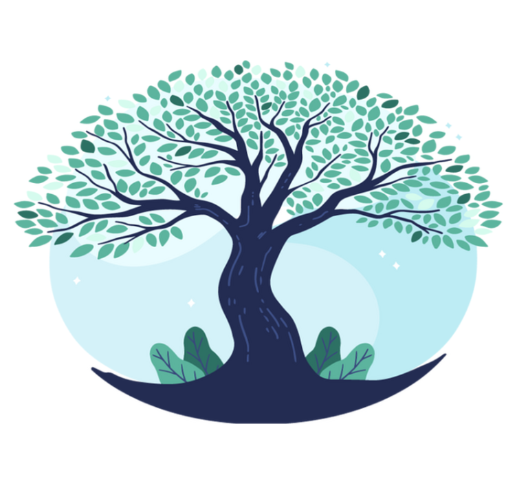 Lush tree design vinyl teppe natur - Tenstickers