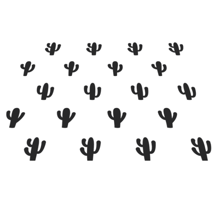 Vinyl teppe natur med kaktusmønster design - Tenstickers
