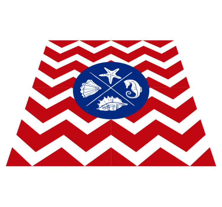 Vinyl teppe natur skjell havmønster - Tenstickers