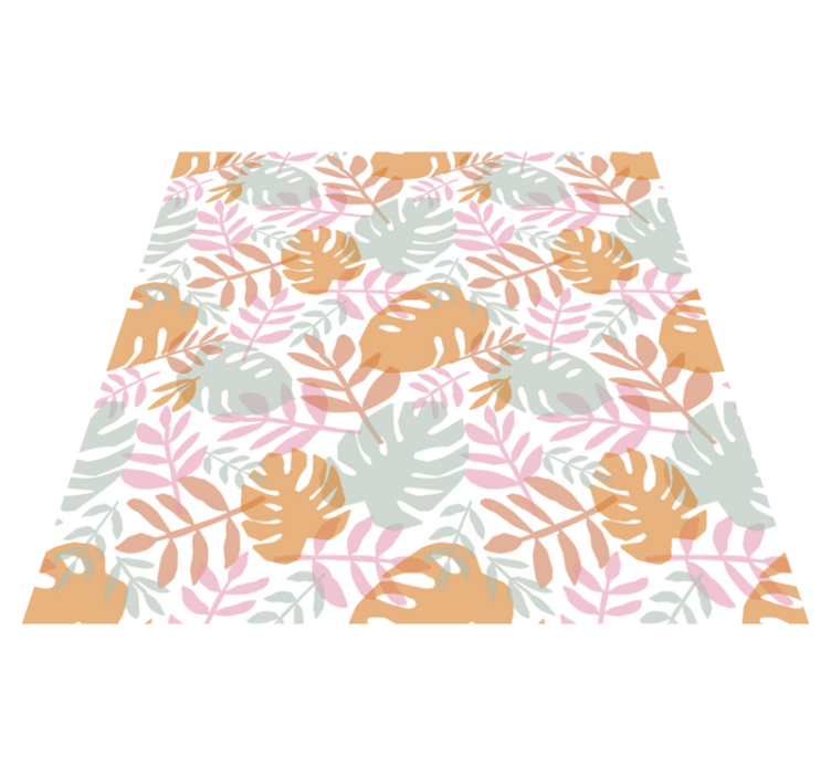 Vinyl teppe natur med frodig bladmotiv - Tenstickers