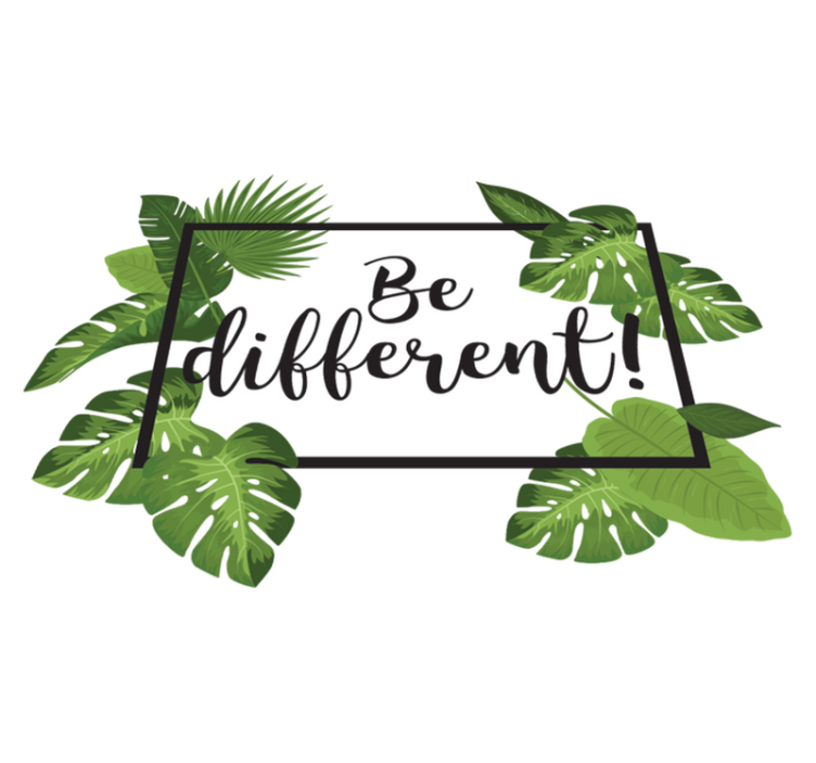 Vær annerledes vinyl teppe blomster og planter - Tenstickers