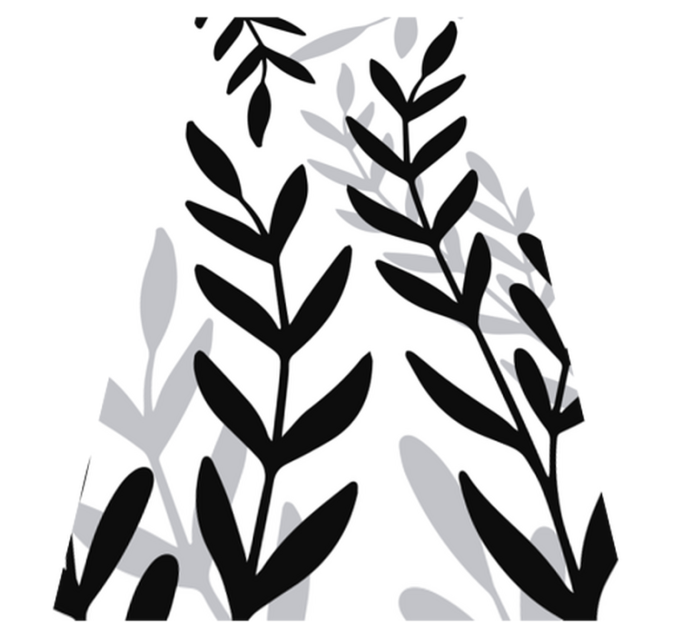 Vinyl teppe blomster og planter gjennomsiktig vinylark - Tenstickers